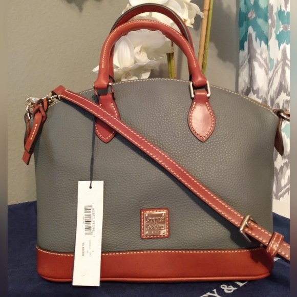 Dooney & Bourke Handbags - Dooney & Bourke Pebble Darcy Satchel (Slate)